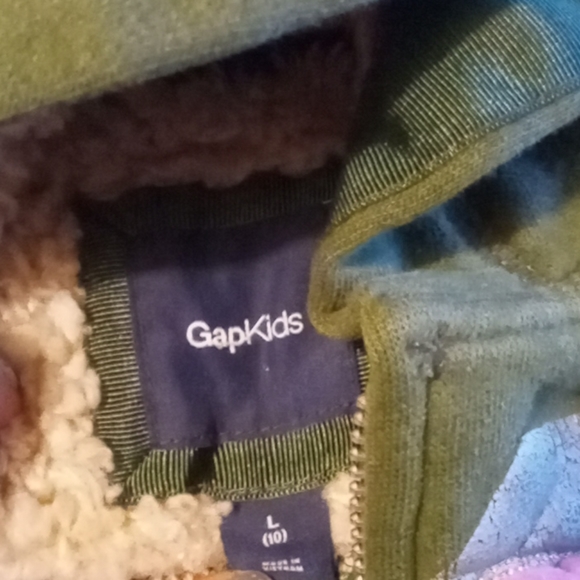 Gap kids green zip up hoodie - Picture 3 of 7
